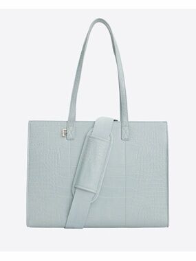 BEIS Croc-Embossed Light
Slate Blue Work Tote